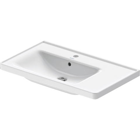 Duravit D-Neo lavabo 80x48x17cm 1 trou de robinet rectangulaire Céramique Blanc SW640624