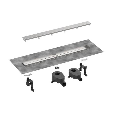 Hansgrohe RainDrain Go Douchegoot - 100cm - standaard/vlakke installatie - betegelbaar - mat zwart SW1590469