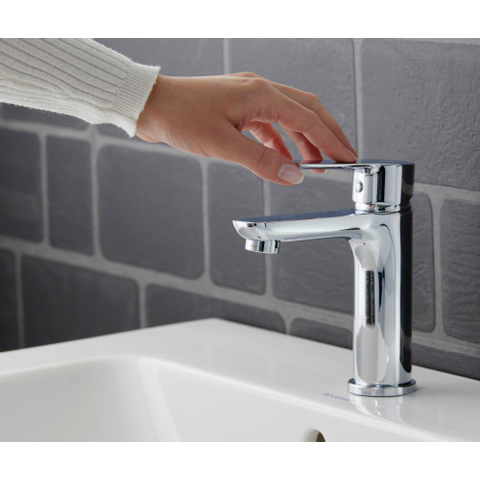 Duravit A.1 1 greeps wastafelmengkraan - 149x43x167mm - hoogglans chroom SW420699