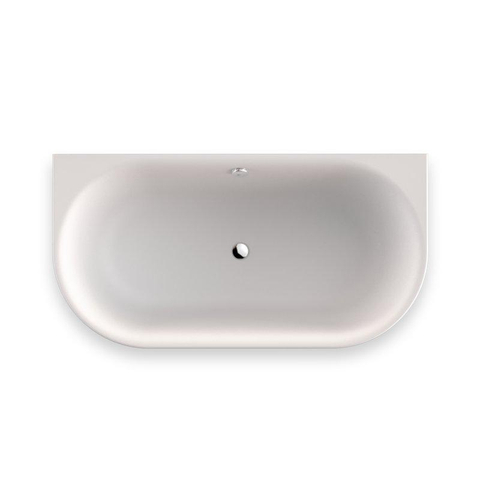 Plieger Kansas Baignoire semi-autoportante - 155x80x60cm - avec arrivée d'eau - avec garniture de vidage et de trop-plein - avec pieds - acrylique - blanc mat SW1027770