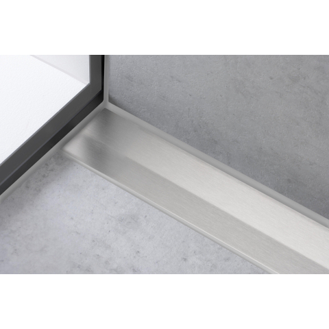 Hansgrohe RainDrain Flex Caniveau de douche - 100cm - raccourcissable - montage mural - brushed stainless steel SW1590374