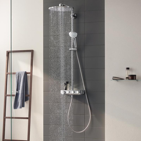 GROHE Euphoria smartcontrol Regendoucheset Opbouw- hoofddouche 31cm - handdouche rond - chroom OUTLETSTORE STORE44638