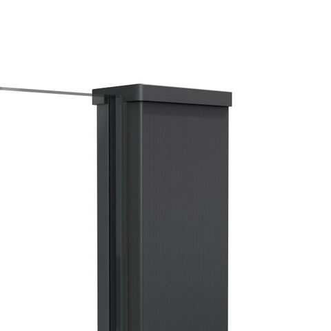 Fortifura Galeria Porte de douche - 80x200cm - charnières - poignée - plat - verre de sécurité clair - Gunmetal SW1122604