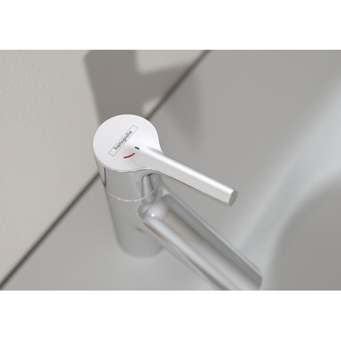 Hansgrohe Talis S Wastafelmengkraan - ComfortZone - 100 - coolstart - eengreeps - met wastegarnitu - hoogglans chroom SW29010