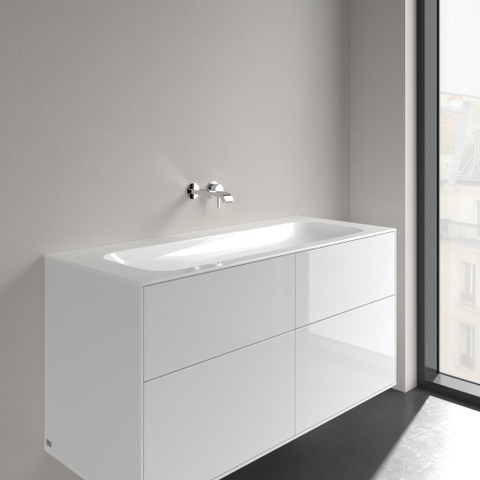 Villeroy & Boch finion meubelwastafel - 120x50cm - zonder kraangat - zonder overloop CeramicPlus - White Alpine (glans wit) SW209392