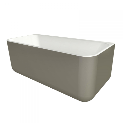 Xenz guido baignoire en solid surface 160x71x62 bicolore blanc gris SW647866