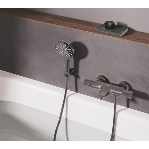 GROHE Grohtherm 1000 Performance badthermostaat - met koppelingen - hard graphite (antraciet) SW1477607