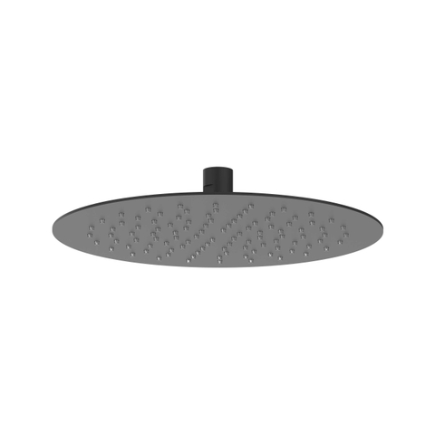 IVY Pact Ensemble de douche pluie - encastré - inverseur d’arrêt 2 voies - bras de plafond 30 cm - douche de tête mince ronde 25 cm - support avec sortie - flexible de douche 150 cm - douchette à main satin spray - Noir mat PED SW1035477