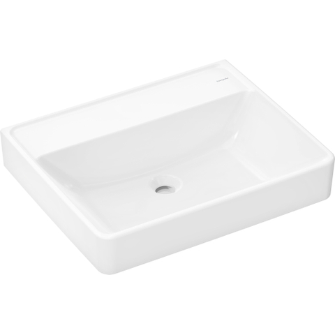 Hansgrohe Xanuia Q Wastafel/Fontein - 60x48cm - inbouw - zonder kraangaten - zonder overloop - smartclean - glans wit SW1164927
