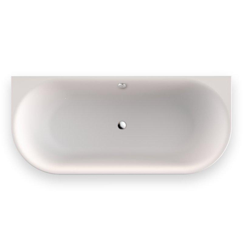 Plieger Kansas Baignoire semi-autoportante - 180x80x60cm - avec arrivée d'eau - avec garniture de vidage et de trop-plein - avec pieds - acrylique - blanc mat SW1027459