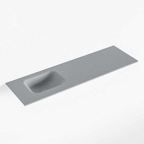 MONDIAZ LEX lave-mains - 100x30x0.9cm - vasque à gauche - sans trou de robinet - plata (argent) SW1025975