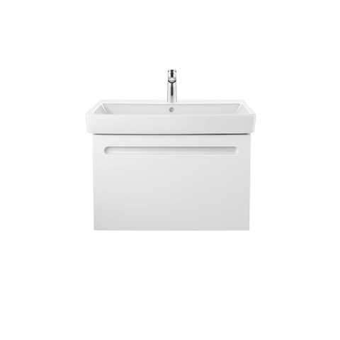 Duravit No.1 Duravit No.1wastafel - met kraangat - met overloop - 80x46x17.3cm - hoogglans wit SW723711