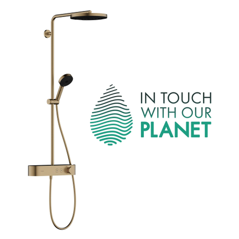 Hansgrohe Pulsify s Showerpipe - 260 - 1jet - ecosmart - met ShowerTablet - select - 400 - geborsteld brons SW918135