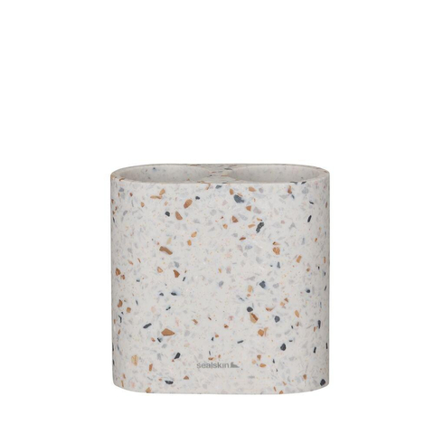 Sealskin blend porte-brosse à dents double autoportant en terrazzo SW699556
