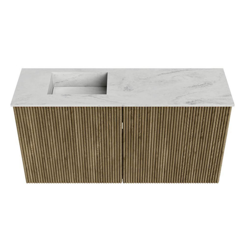Mondiaz JOYA-DLUX 80cm toiletmeubel - kleur Dusk - Wastafel FAYE positie Links Zonder kraangat kleur Opalo. SW1423305
