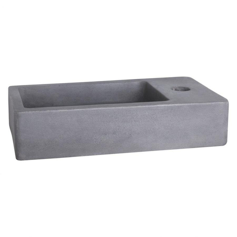 Differnz Force lave-mains 40x22x8cm 1 trou de robinet Béton SW405221