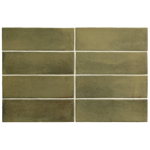 ÉCHANTILLON Terravito Ardeno Koko pour carrelage mural et de sol - 150x50cm - 8mm - Vert SW1221504