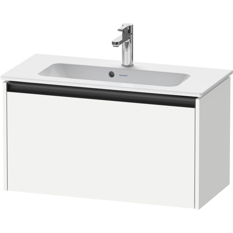 Duravit Ketho.2 Wastafelonderbouwkast - met 1 lade - 81x39x44cm - met greep antraciet - wit mat SW771892