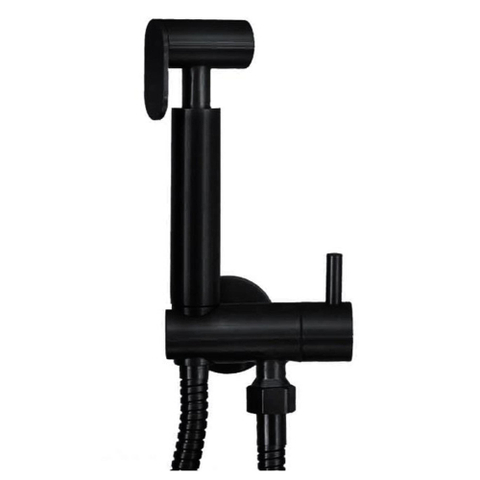 Wiesbaden RVS-304 matzwarte bidet-handdoucheset rond - licht beschadigd - OUTLET UDEN STORE37655