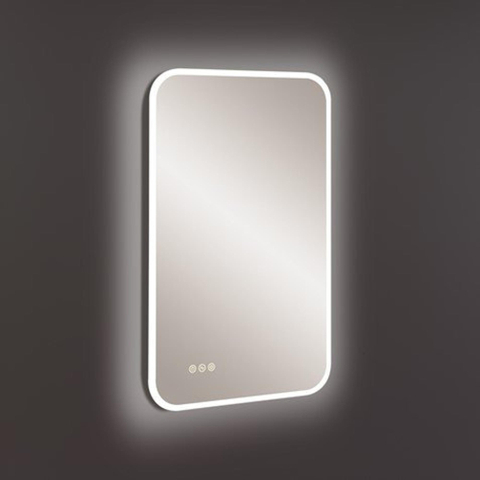 Crosswater Svelte Spiegel - 50x80cm - met LED verlichting rondom - aluminium (zilver) SW487445