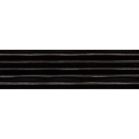 SAMPLE vtwonen Tegels Rib Wandtegel - 13x45cm - 9mm - Witte scherf - Azabache (Zwart) SW1221063