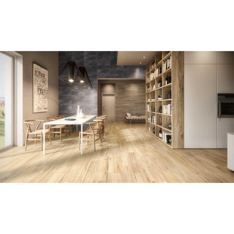 ÉCHANTILLON Ceralto Rovello Uno Carrelage sol et mur 22x90cm 10.5mm R10 grès cérame Honey SW913260