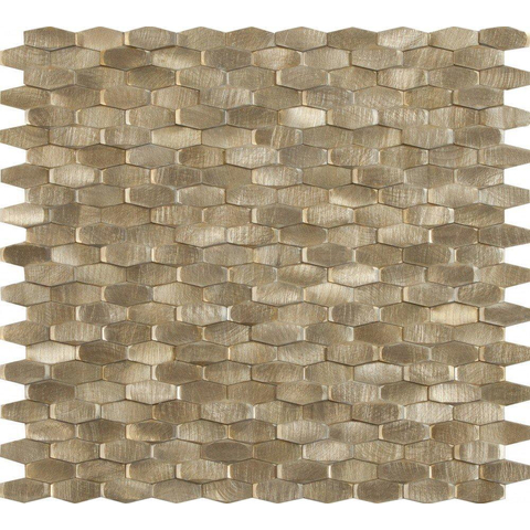 Ceralto Fenera Mosaic Mozaïektegel - 28.4x30cm - 5mm - Gold mat/glans SW798689
