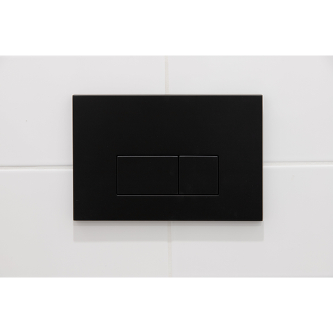 Geberit Duofix Element - UP320 - QeramiQ metal bedieningsplaat - wand - 112cm - rechthoekige knoppen - metaal - mat zwart SW976100