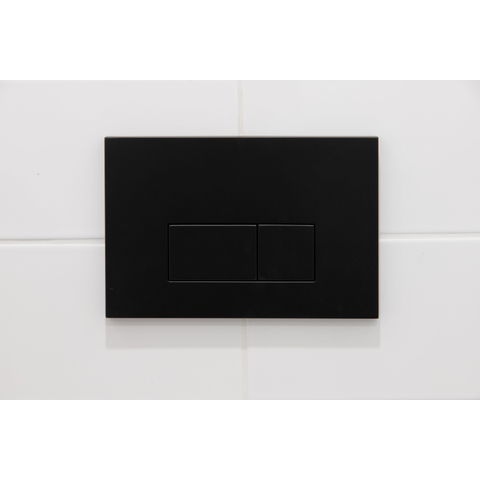 QeramiQ Push Plaque de déclenchement DualFlush pour bâti-support Geberit UP320 ABS rectangulaire Noir mat SW706189