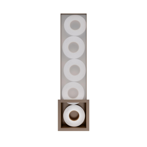 Hotbath &MORE Inbouw Reserverol Houder - 16x60x14cm - voor 6 rollen - tuscan bronze (brons) SW1246102