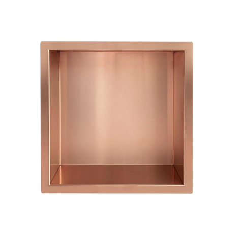 Wiesbaden Demis inbouwnis 30 x 30 x 7 cm geborsteld brons koper PVD OUTLETSTORE STORE43242
