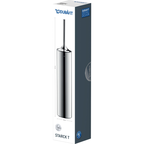 Duravit Starck T Borstelgarnituur - staand - 43x8cm - hoogglans chroom SW297069