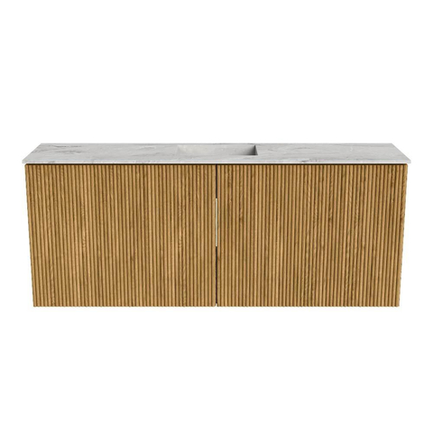 Mondiaz JOYA-DLUX 100cm meuble de toilette - couleur Chêne - Vasque FAYE position Milieu Sans trou de robinet couleur Glace SW1421999