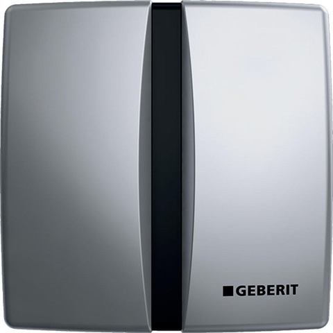 Geberit Urinoir Basic stuursysteem netvoeding - 16x16cm - met infrarood - voor frontbediening - verchroomd chroom mat 0730058