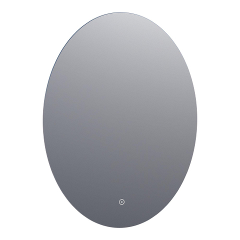 Saniclass Select Miroir avec lumière LED 60x80x3cm ovale écran touch et cadre en aluminium brossé SW229140