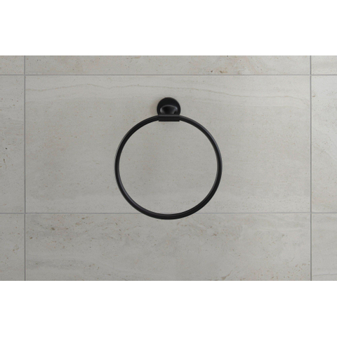 Duravit Starck T Handdoekring - diameter 21cm - mat zwart SW297099