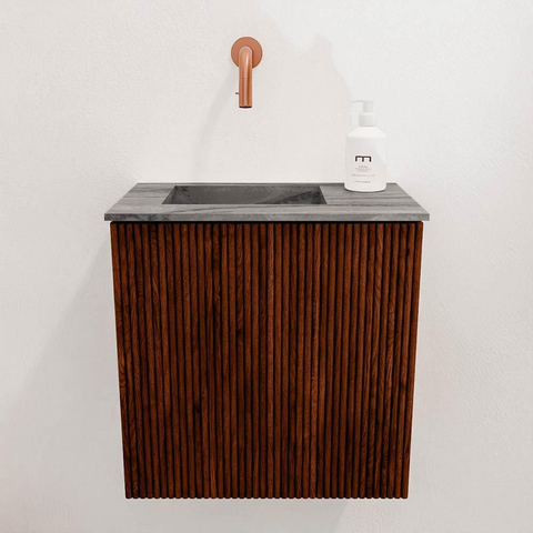Mondiaz JOYA-DLUX Meuble de toilette 40cm - couleur Ruby - Vasque FAYE position Gauche Sans trou de robinet couleur Sombra. SW1425643
