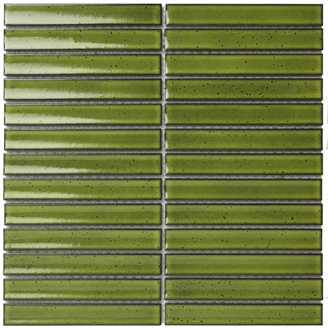 The Mosaic Factory Sevilla mozaïektegel - 30x30cm - 8mm - rechthoek - glans green (groen) SW397943