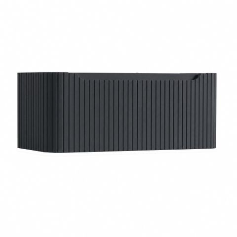 H&R Badmeubelen Juice Wastafelonderkast - 100x45x40cm - afgeronde hoeken - 3D-front - 1 lade - geïntegreerde greep - dark blue SW1259183