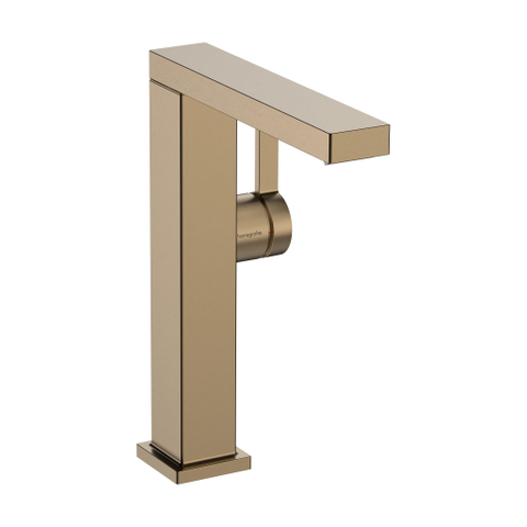Hansgrohe Tecturis E - wastafelkraan - 1-gats - bm 240 fine coolstart m. push open m. vaste uitloopvoorsprong 19.7cm - brushed bronze SW1126610