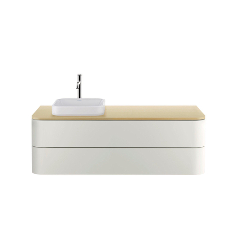 Duravit Happy D.2 Plus waskom vierkant - zonder kraangat - zonder overloop - 40x40cm - met keramische afdekkap - glans wit SW297013
