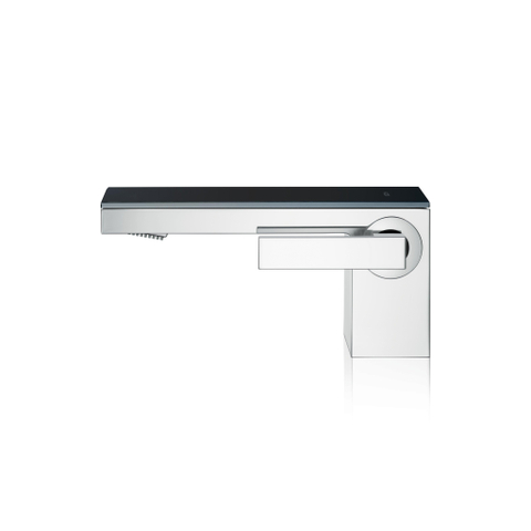 Hansgrohe AXOR MyEdition robinet de lavabo 70 avec verre noir avec garniture push-open saillie 15,1cm chrome SW241672
