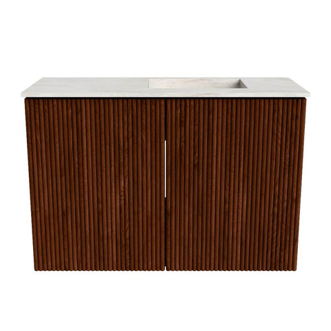 Mondiaz JOYA-DLUX 60cm toiletmeubel - kleur Ruby - Wastafel FAYE positie Rechts 1 kraangat kleur Ostra. SW1423781
