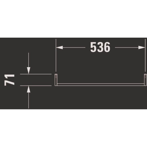 Duravit Vero Handdoekhouder - voor wastafel 045460 - hoogglans chroom 0296113