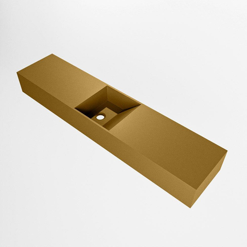 MONDIAZ TYNE lave-mains - 100x23x12cm - vasque centre - sans trou robinet - oro (doré) SW1026185
