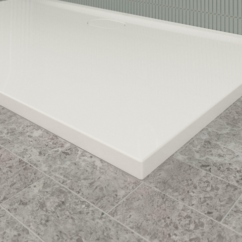 Villeroy & Boch Ecora douchebak - 150x90x3.5cm - afvoer lange zijde - white alpine (wit) SW1558966