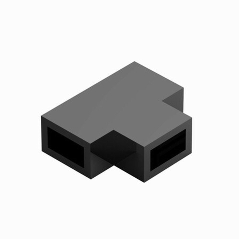 Fortifura Galeria T-verbindingstuk voor combinatie van stabilisatiestangen tussen vaste wand met zijwand - mat zwart SW358023