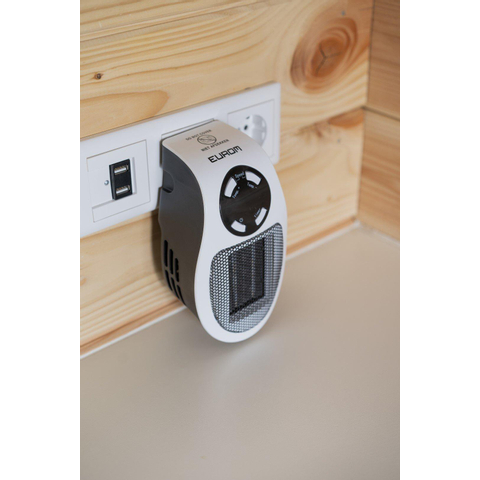 Eurom Plug in heater Radiateur céramique Prise murale 500 watts blanc noir SW486882