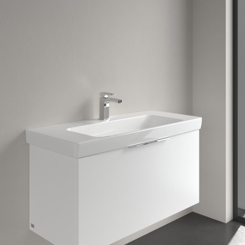 Villeroy & Boch Architectura wastafel - 100x44.5cm - 1 kraangat - zonder overloop CeramicPlus - White Alpine (glans wit) SW1162575