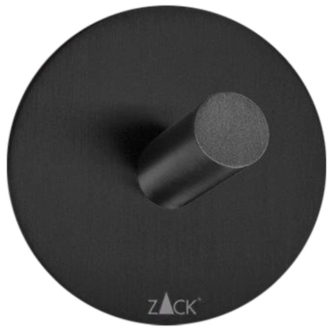Zack Duplo handdoekhaak 5.5x5.5cm rond zelfklevend Mat Zwart SW377915
